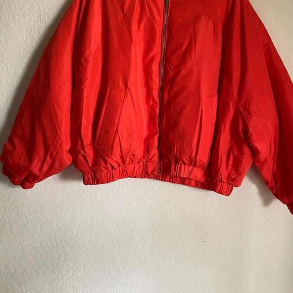 New Look Orange Puffer Bomber Zip Up Cropped Gorpcore Streetwear Jacket L - Picture 14 of 14